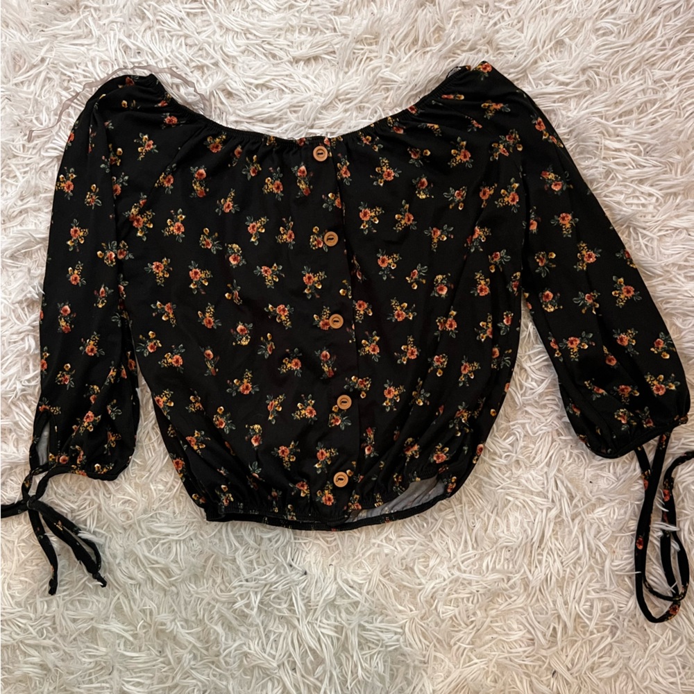 floral crop top from h&m